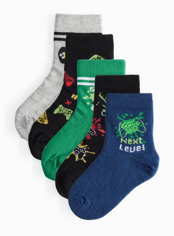 Multi Game On Socks 5-Pack 6-8.5 Infant